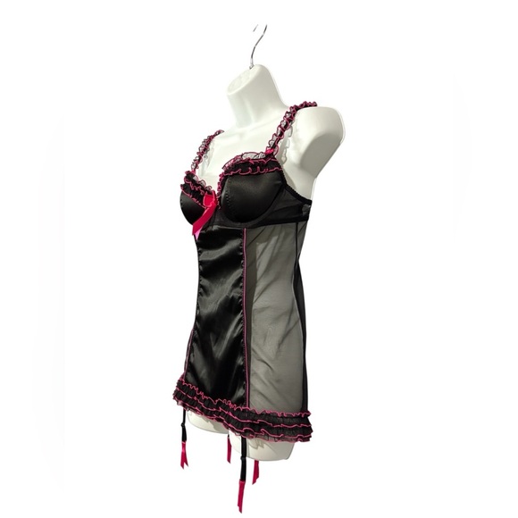 NEW, La SENZA Love, Black & Pink Babydoll Chemise, Size Medium 🫦 - Picture 5 of 11